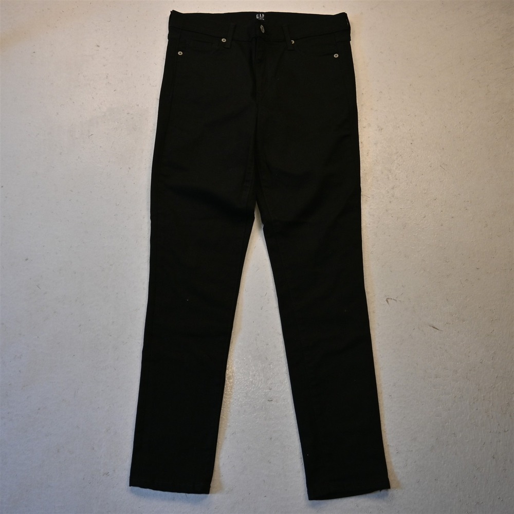 Gap 29 Mid Rise True Skinny Black Stretch Denim Womens Jeans